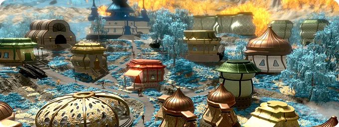 Evolve a remote village into a thriving society
